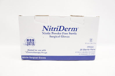 IHC 135700 NitriDerm Nitrile Powder Free Surgical Gloves - Box of 25 Pairs